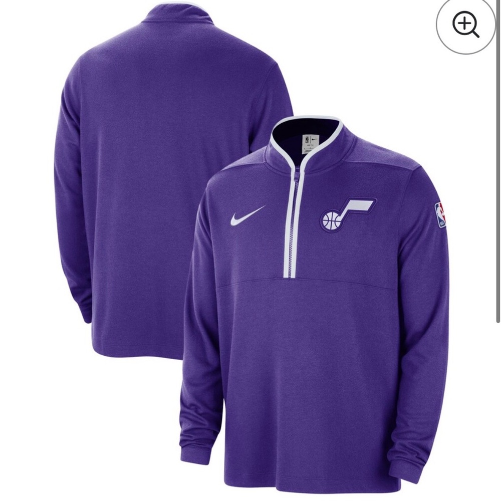 Men's Utah Jazz Nike Purple 2023/24 City Edition Authentic Coaches Half-Zip Top